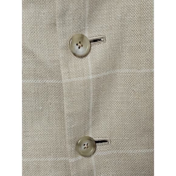 TOMMY HILFIGER Men's Vintage Tan Plaid Suit Jacket Blazer 43R Sport Coat Summer - Picture 3 of 11